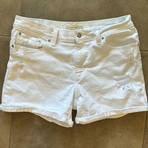 Levi’s white Jean shorts